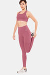 Amante High Rise Anti Microbial Leggings - Heather Rose — thumbnail 4